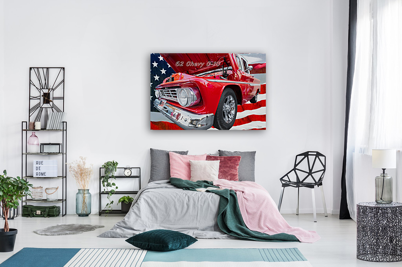 62 Chevy C10 Red Text Reproduction