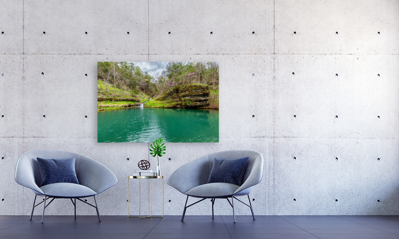 Lampe Rock Bluff Waterfall Reproduction