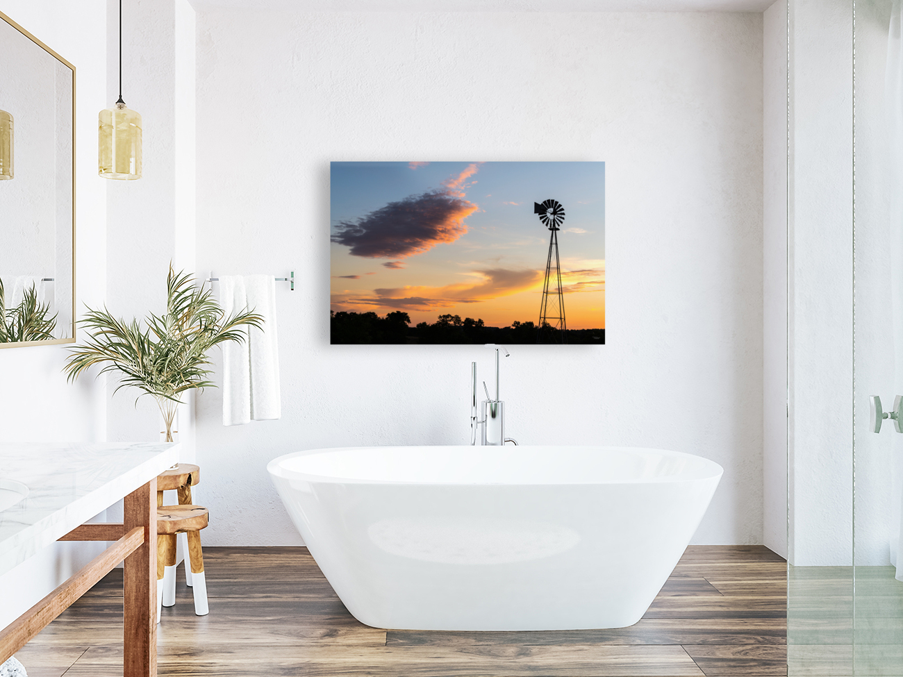 Windmill Gold Hour Sunset Reproduction