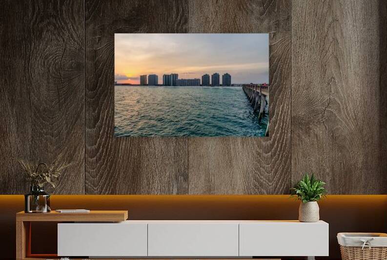 Navarre Beach Skyline Sunset by Jennifer White