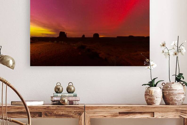 Monument Valley Buttes Northern Lights by Jennifer White