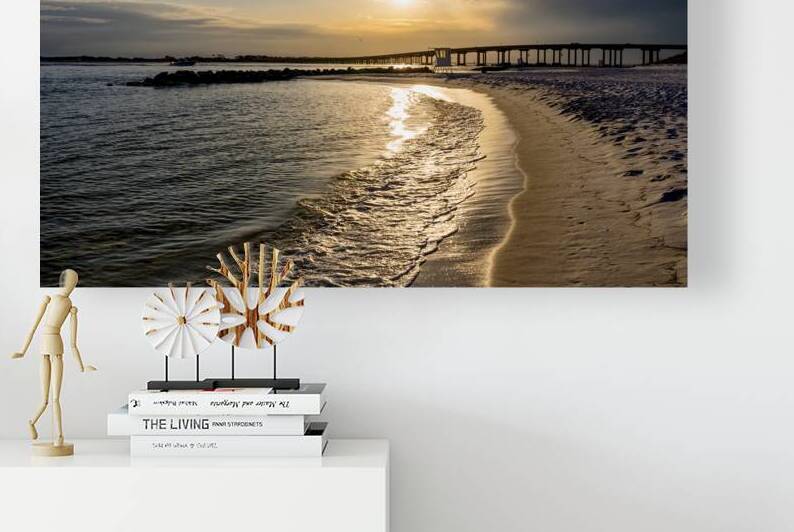 Destin Snorkel Beach Golden Sunset by Jennifer White