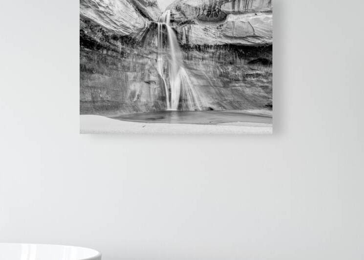 Lower Calf Creek Falls Grayscale by Jennifer White