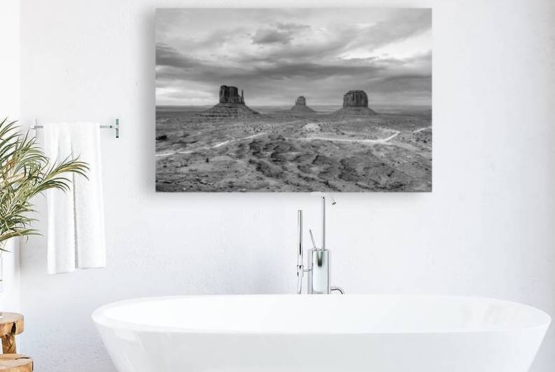 Monument Valley Buttes Dusk Grayscale by Jennifer White