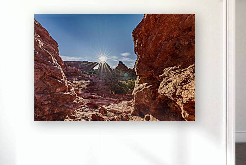 North Window Sunburst Through Turret Arch by Jennifer White
