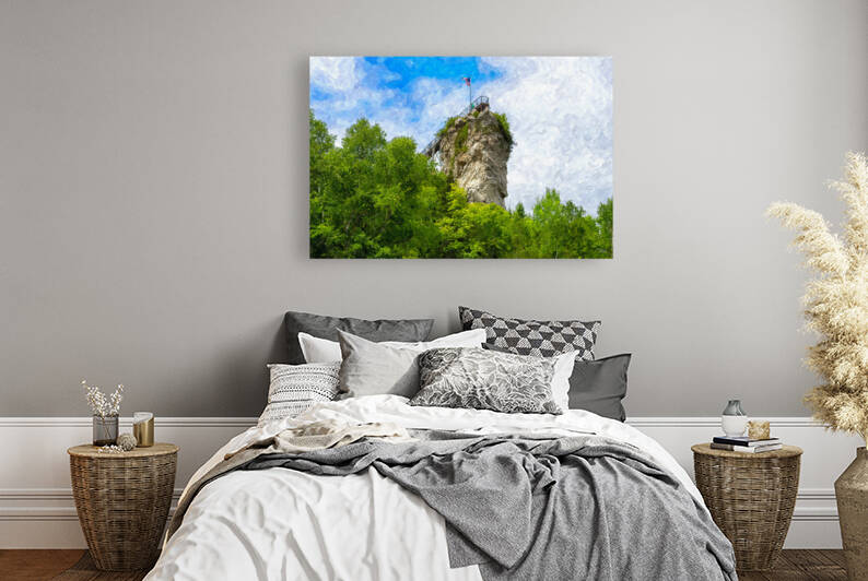 Castle Rock Michigan Painterly by Jennifer White