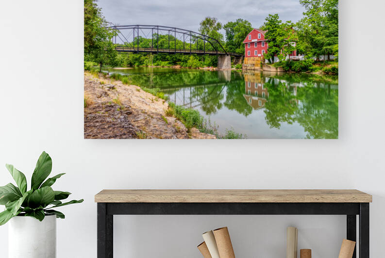 War Eagle Mill River Bank View Reproduction