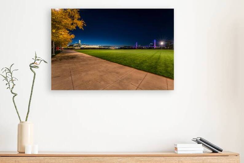 Omaha And Kerrey Bridge Iowa View Purple by Jennifer White