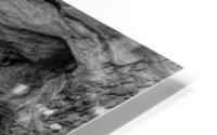 Hiking Around Double Arch Grayscale HD Metal print