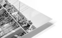 Fishermen Throwing Their Net Grayscale HD Metal print