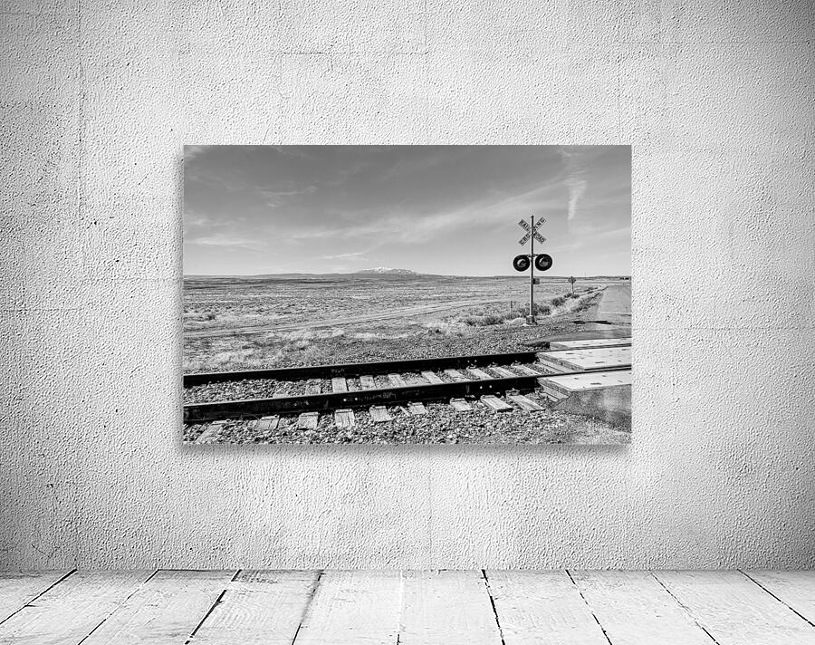 Utah Railroad And Mountains Grayscale Wall Preview