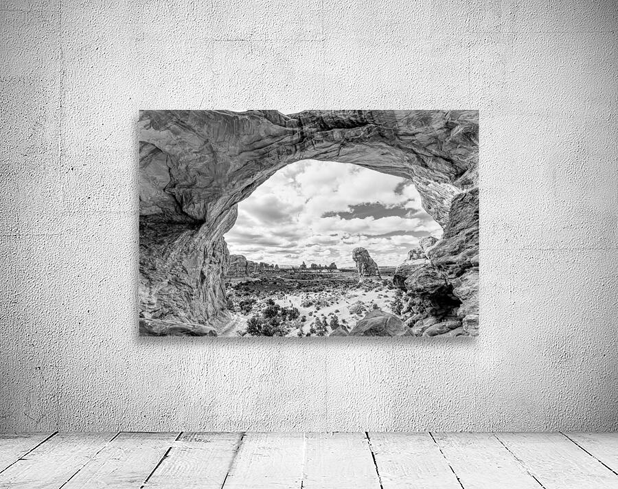 View From Under Double Arch Grayscale Wall Preview