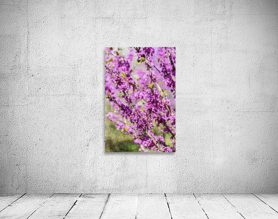 Purple Redbuds Painterly Wall Preview