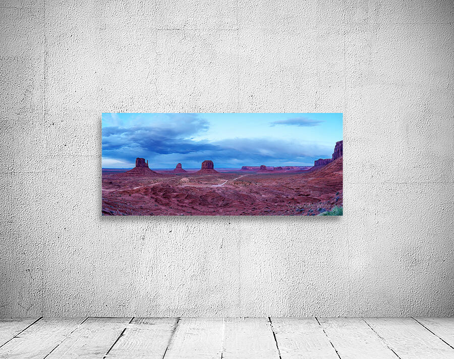 Evening At Monument Valley Pano Wall Preview