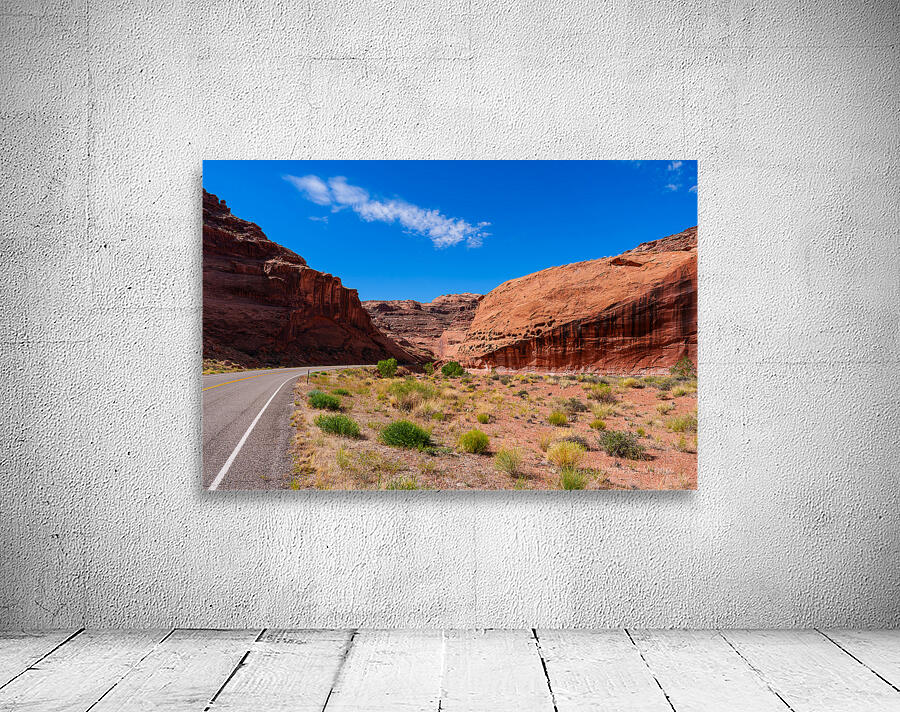 Road Through Sandstone Mountains Wall Preview