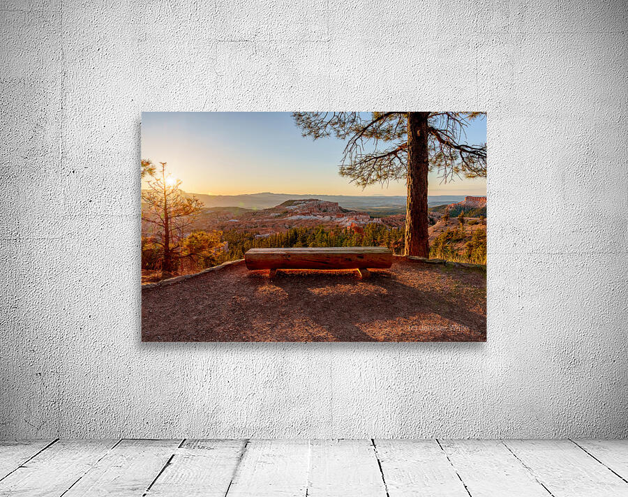 Sunrise Bench Glow Bryce Canyon Wall Preview