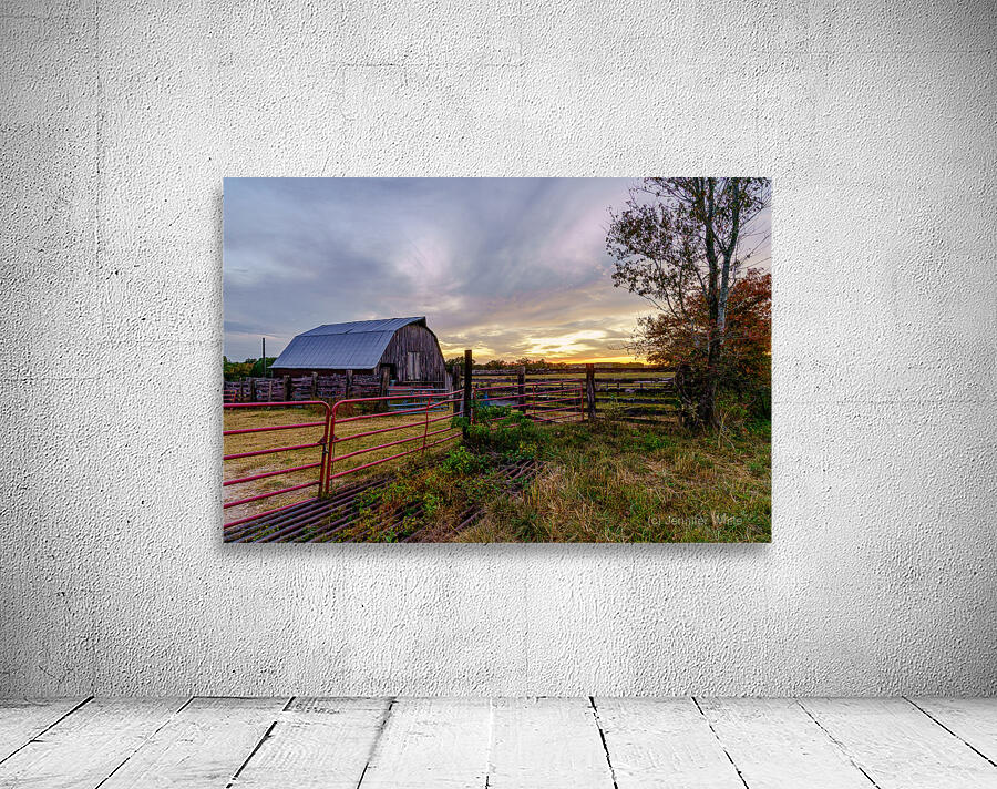 Ozarks Barn October Sunset Wall Preview