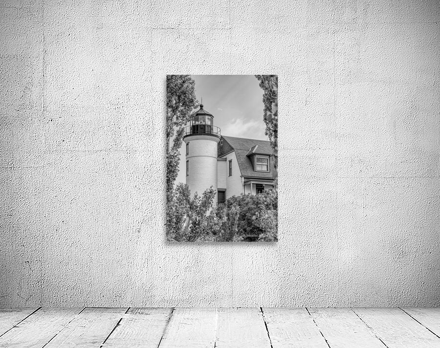 Point Betsie Lighthouse Close Grayscale Wall Preview