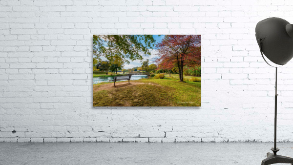 Mammoth Spring Bench Fall Day Wall Preview