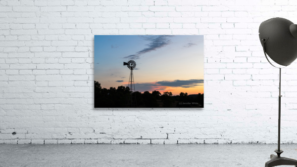 Ozarks Windmill After Sunset Wall Preview