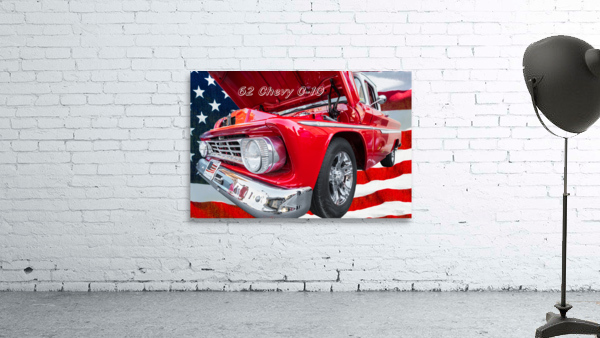 62 Chevy C10 Red Text Wall Preview