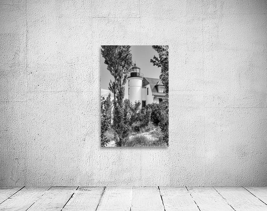 Point Betsie Lighthouse Vertical Grayscale Wall Preview