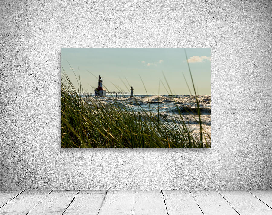 St Joseph Lighthouse Behind Grass Wall Preview