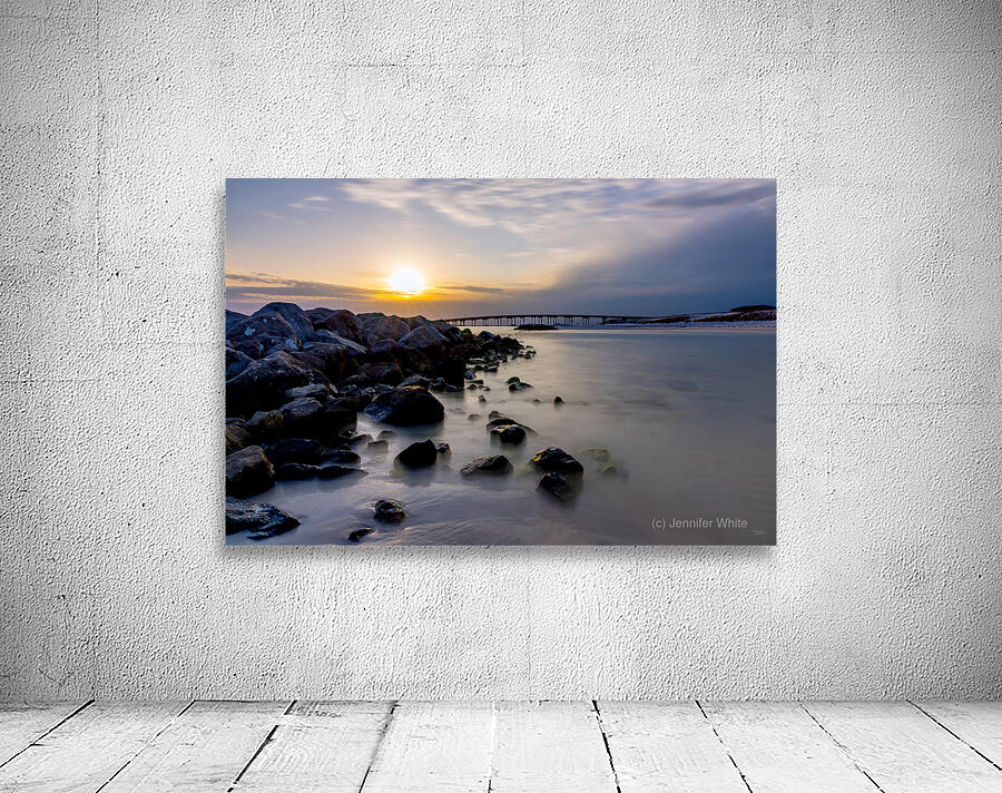 Destin Rock Jetty Smooth Sunset Wall Preview