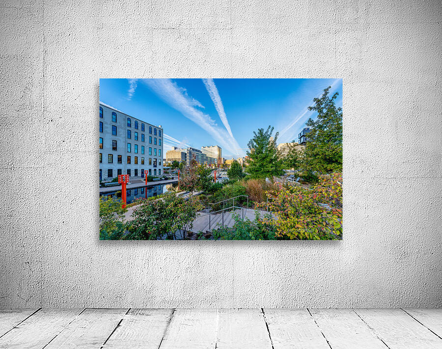 Contrails Over Gene Leahy Mall Park Wall Preview