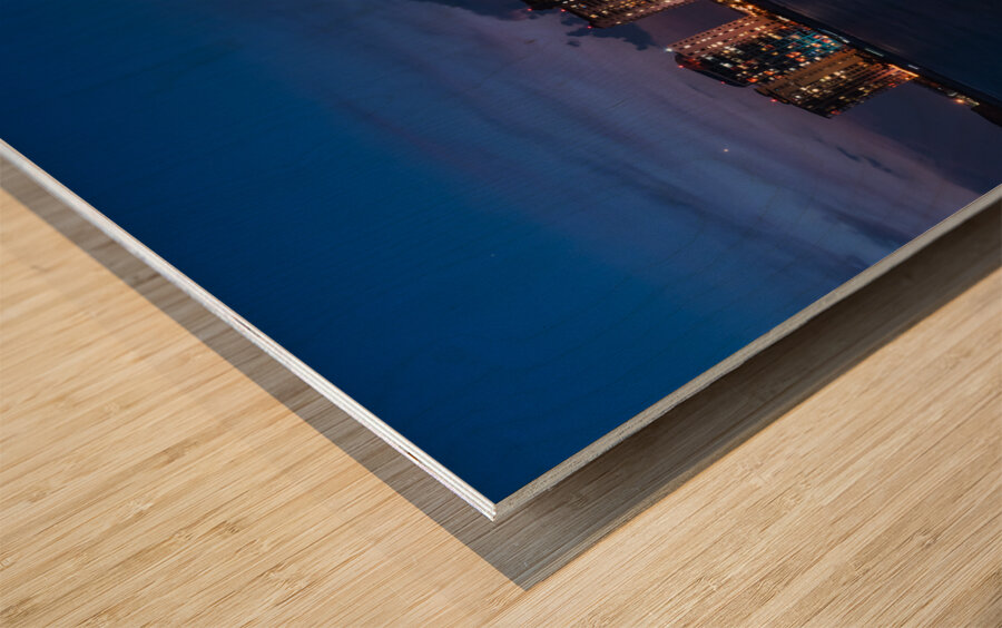 Navarre Beach Skyline Night Wood print