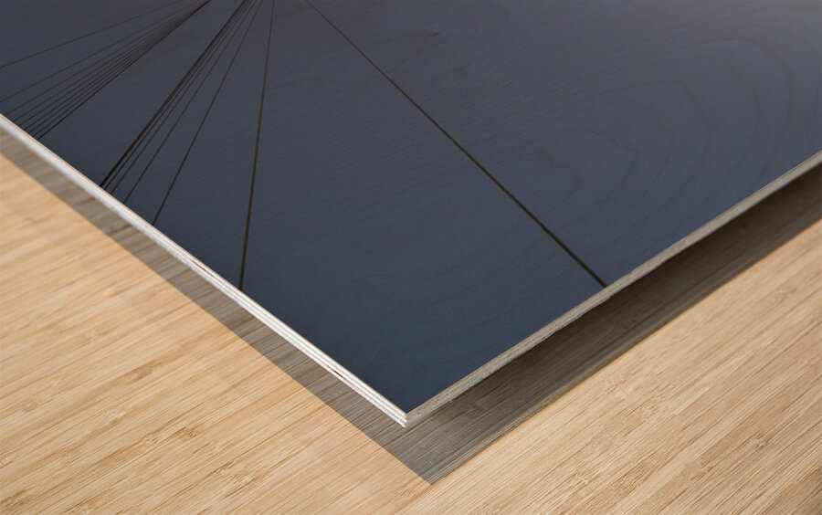 Bob Kerrey Support Beam And Cables Wood print