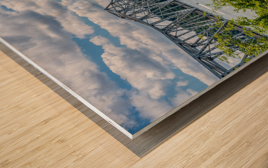 Boats Under Kimberling City Bridge Wood print