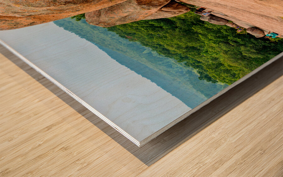 Hiking By Elephant Rocks Wood print