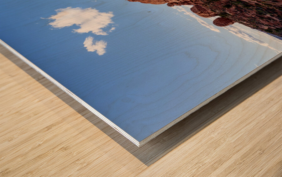 Sun Lit Skyline Arch Utah Wood print