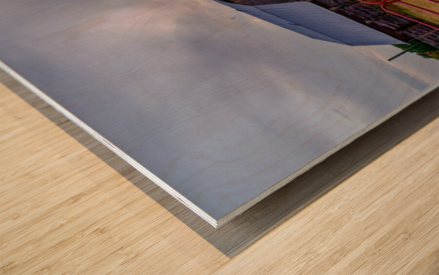 Ozarks Barn October Sunset Wood print