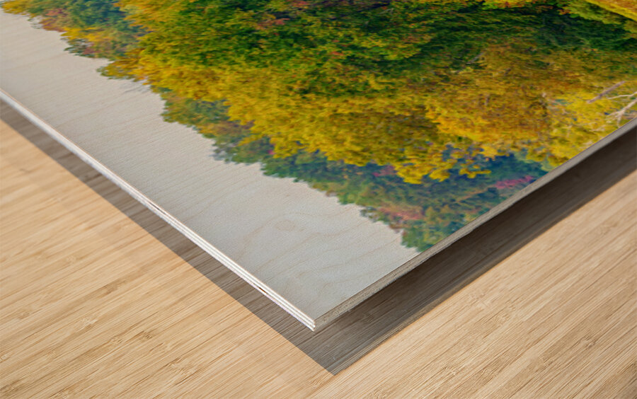 North Fork River Flows Into Fall Wood print