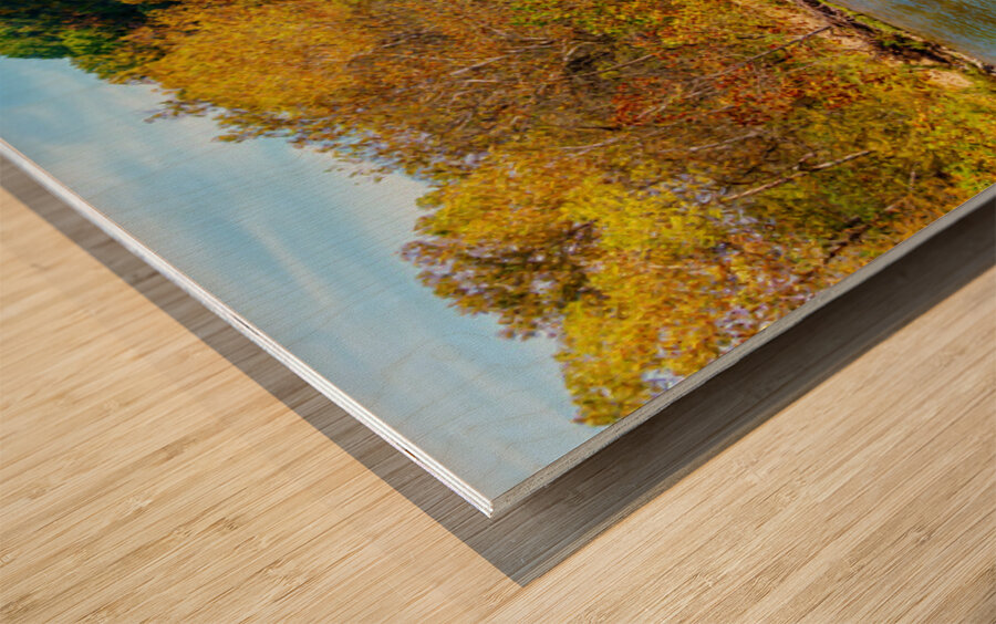 Huzzah Creek Meets The Fall Season Wood print