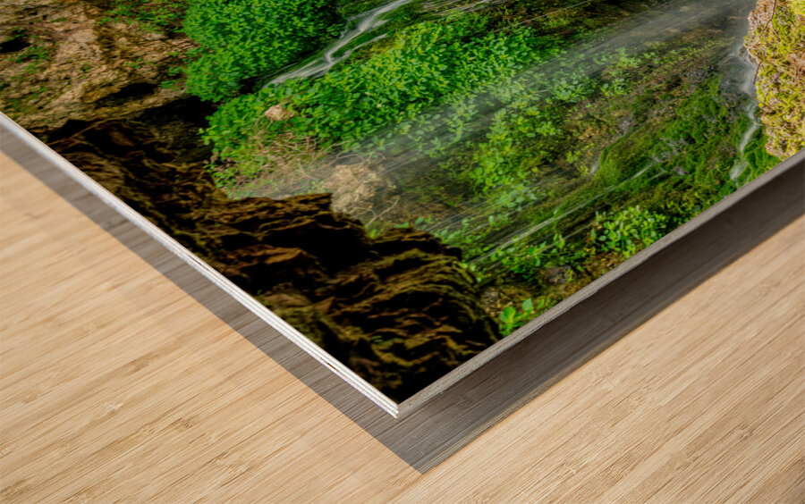 Soothing Waters At Dripping Springs Wood print