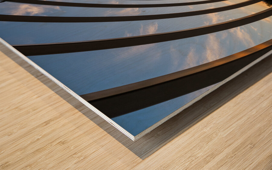 Sun Star Sunrise Throuh Farnam Pier Wood print