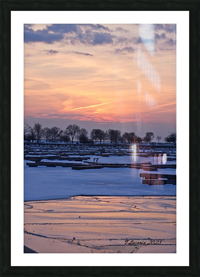 Winter Montrose Harbor Chicago IL Picture Frame print
