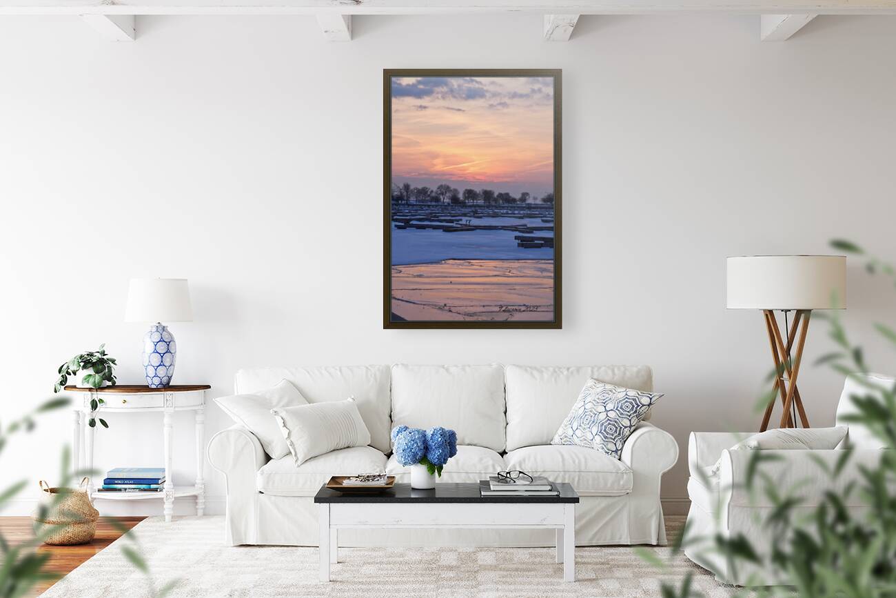 Winter Montrose Harbor Chicago IL Reproduction