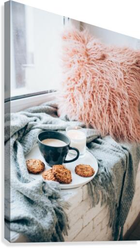 Breakfast on a windowsill Canvas Print