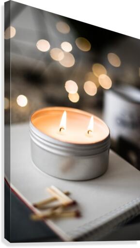 Homemade candle Canvas Print