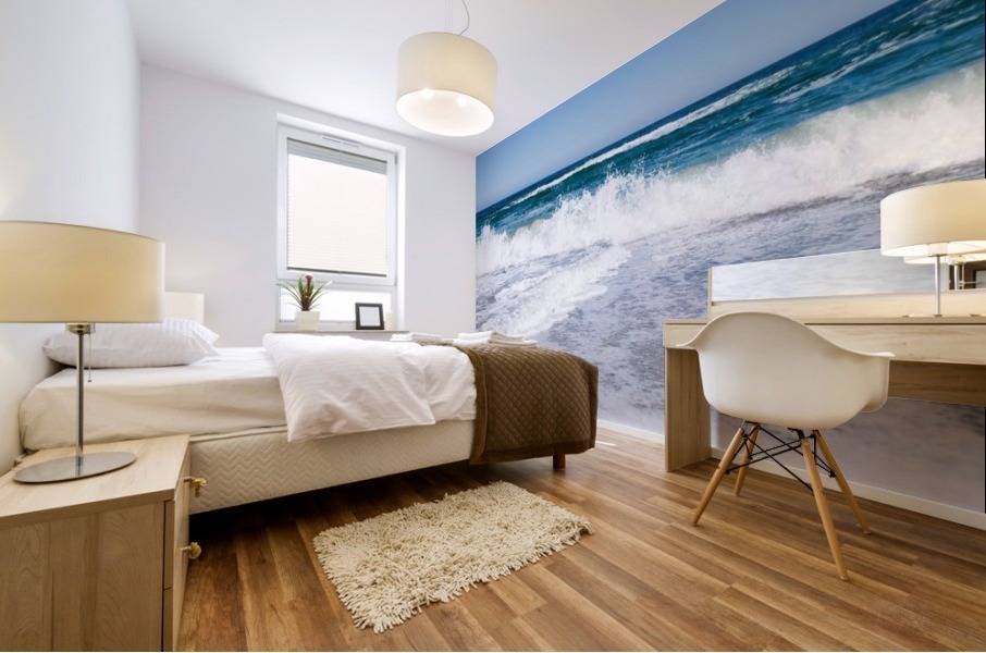 Blue wave  Mural print