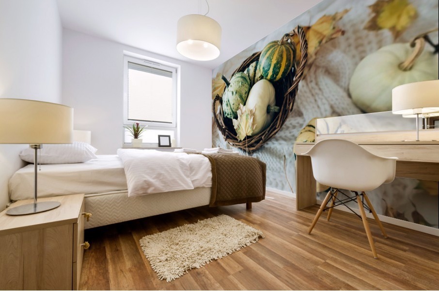 Autumn pumpkins Mural print