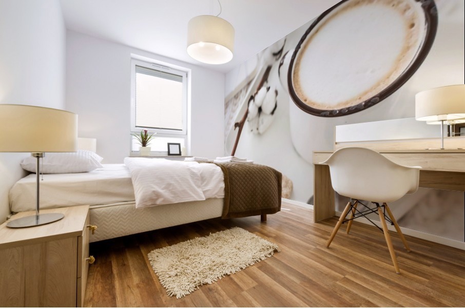 Warm white winter Mural print