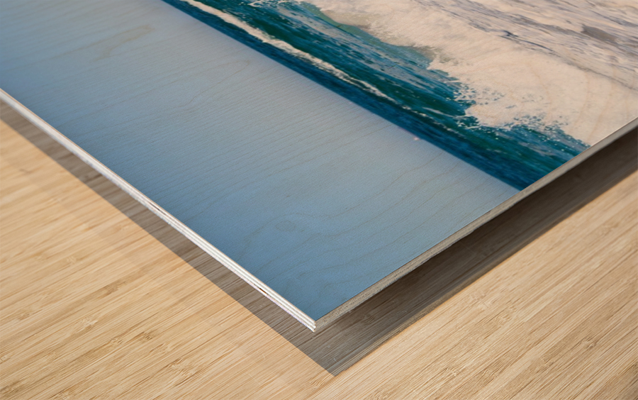 Blue wave  Wood print