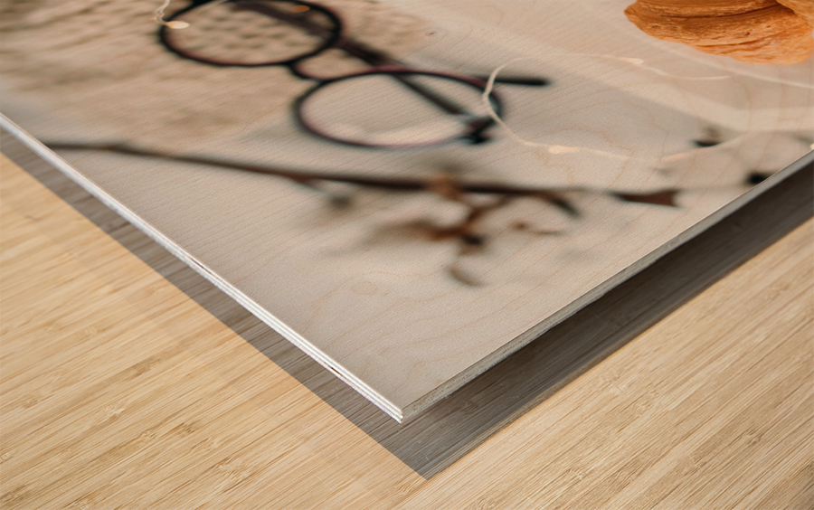Cozy coffee Wood print