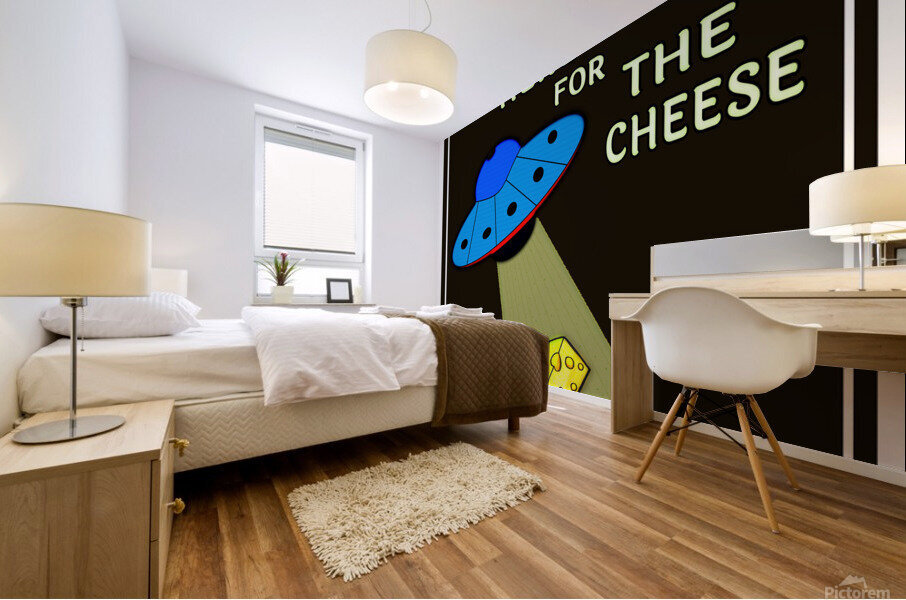 Alien loves cheese Mural print