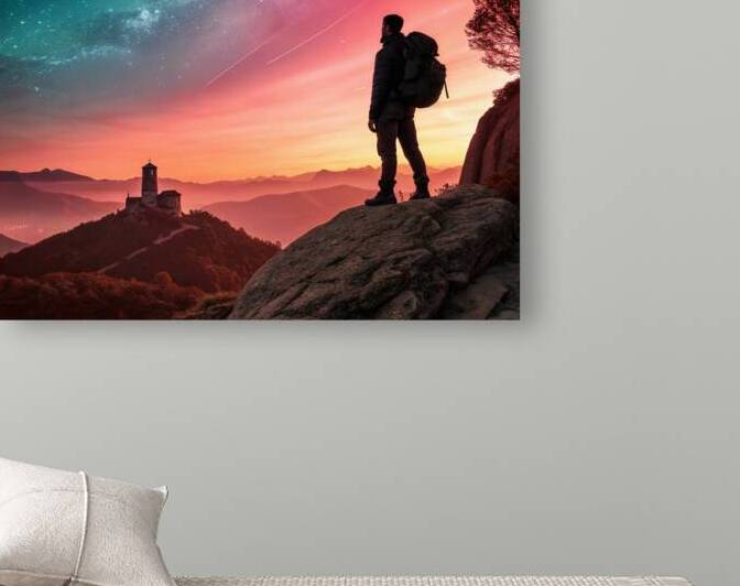 a stylized illustration of a lone figure standing by Samo69Photography